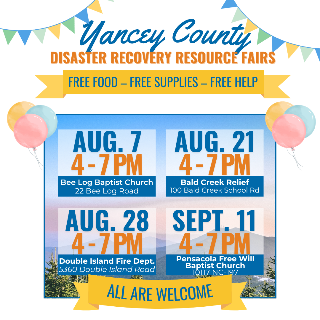 Yancey County Disaster Recovery Resource Fairs