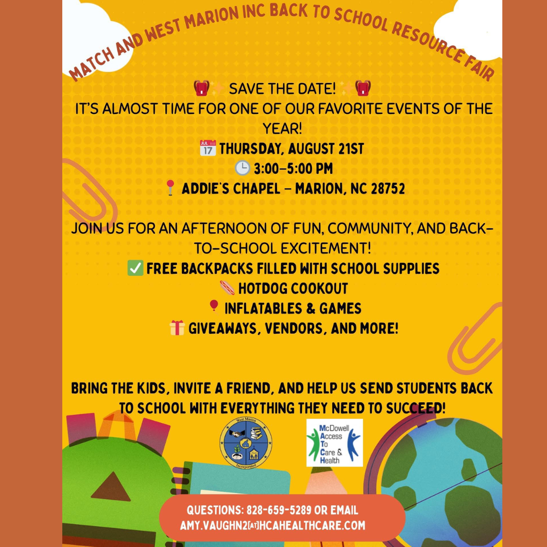 MATCH & West Marion Back to School Resource Fair