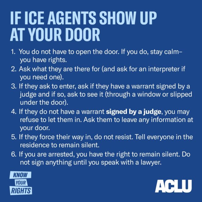 If ICE agents show up at your door