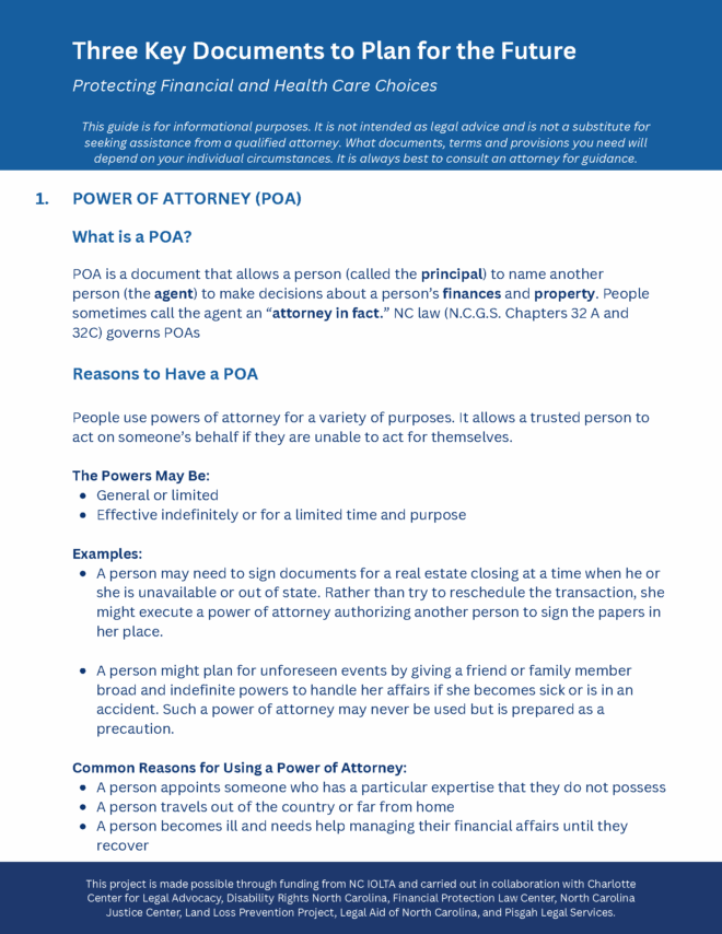 Key Documents to Plan for the Future