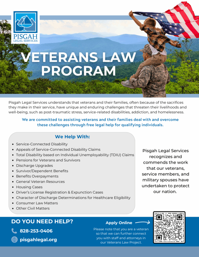 Veterans Program flyer
