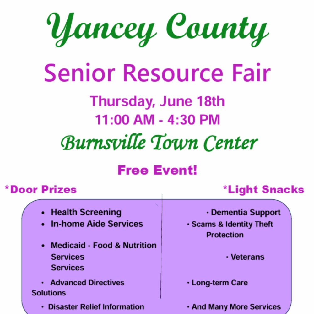 Yancey County Senior Resource Fair